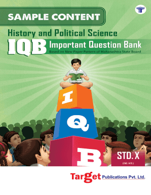 Std 10th IQB History and Political Science, English Medium MH Board IQB History and Political Science  Form
