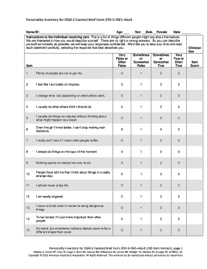 Dsm 5 Form