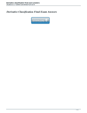 Derivative Classification Exam Answers  Form