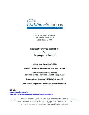 RFP Employer of Record VAR  Form