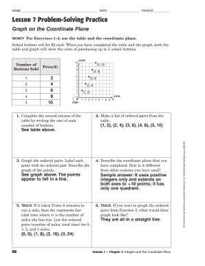 Lesson 7 Problem Solving Practice  Form