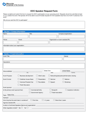  OCC Speaker Request Form 2018