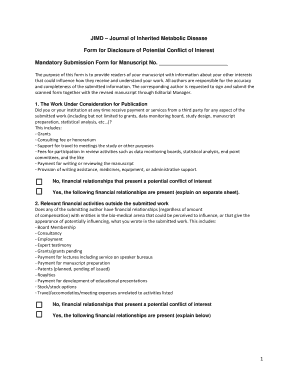 JIMD Journal of Inherited Metabolic Disease Form for