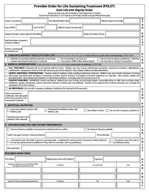 Bureau of Licensing and Certification, Utah Department of Health  Form