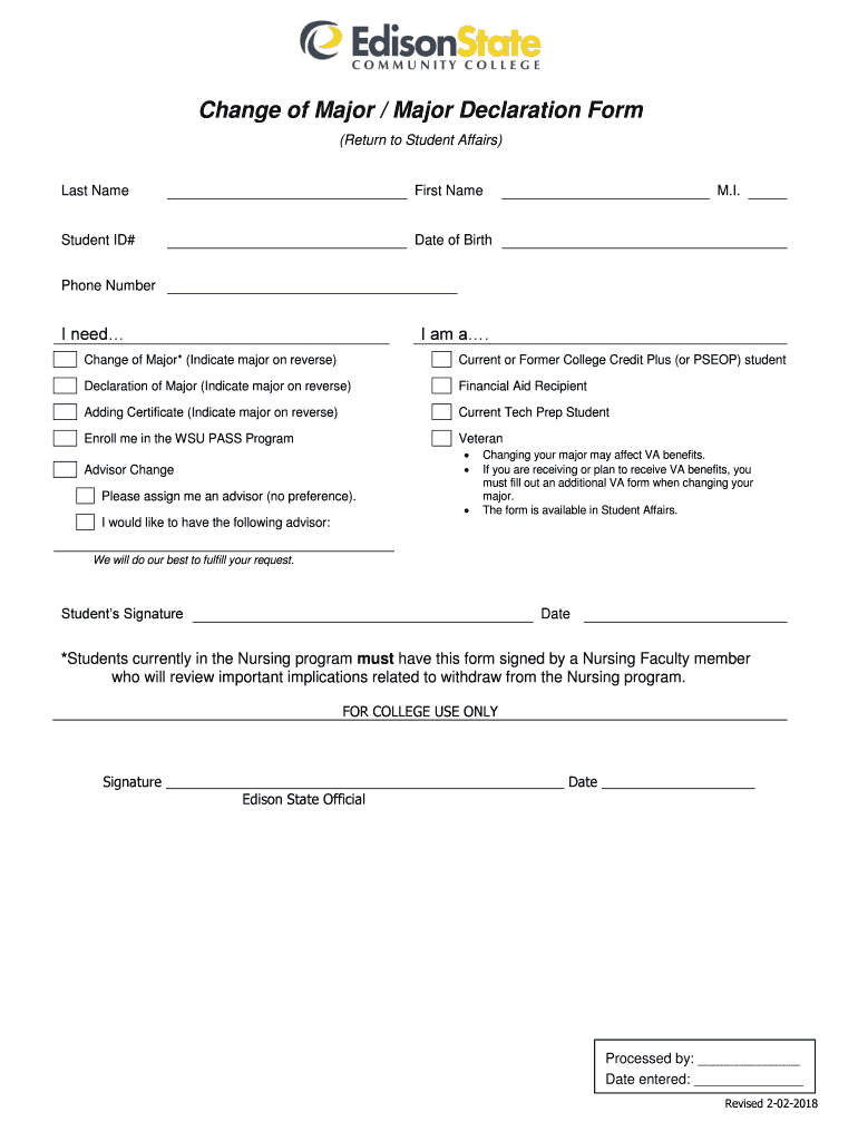  ***Please Return This Form to the Center for Academic 2018
