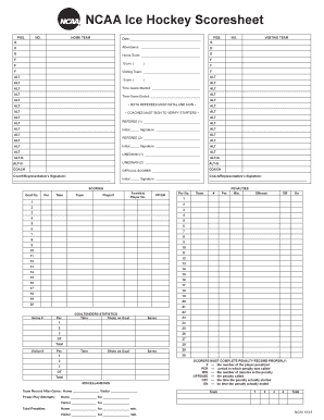  Online Hockey Scoresheet 2018-2024