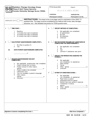 Toronto Extremity Salvage Score PDF  Form