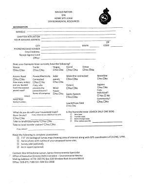 Navajo Nation Homesite Lease  Form