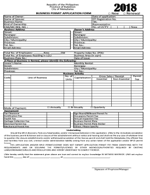 Business Permit Application Malaybalay City  Form