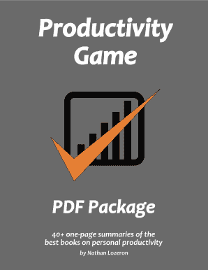The Productivity Game PDF Package  Form