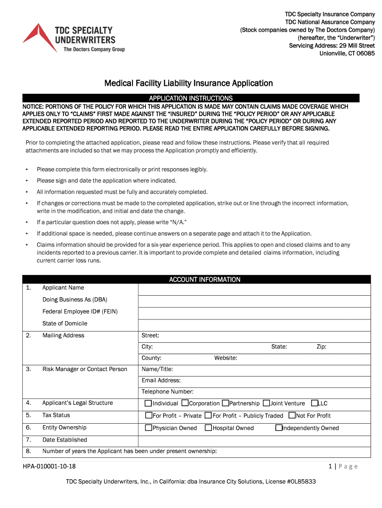 Stock Companies Owned by the Doctors Company  Form