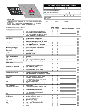 VEHICLE INSPECTION CHECKLIST Cstatic Images Com  Form