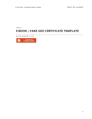 E Book Fake Ged Certificate Template PDF VNhipp  Form