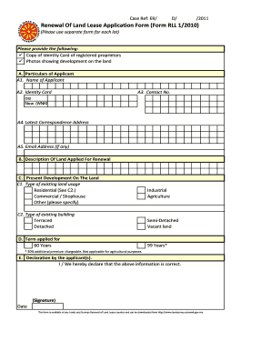 Renew Land Title Sarawak  Form