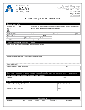 Uta Meningitis  Form