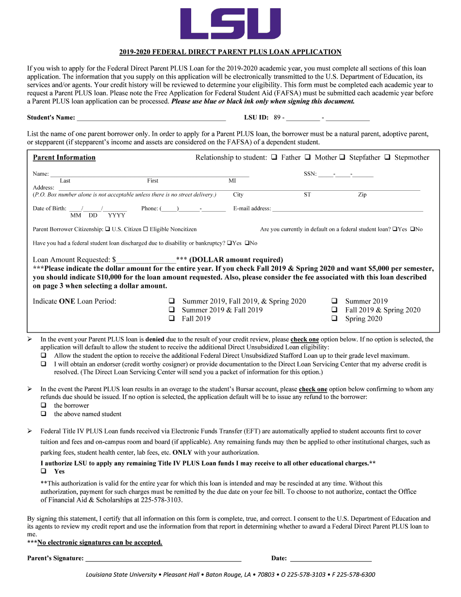  Lsu Application 2019-2024