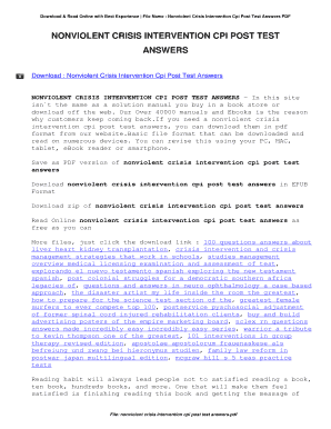 Cpi Test Answers  Form