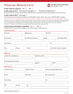  Osu Referral Form 2019-2024