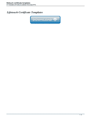 Lifetouch Certificate Templates  Form