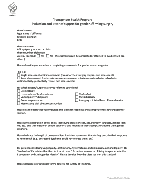 gender reassignment surgery letter template