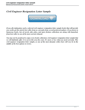 Civil Engineer Resignation Letter Format PDF