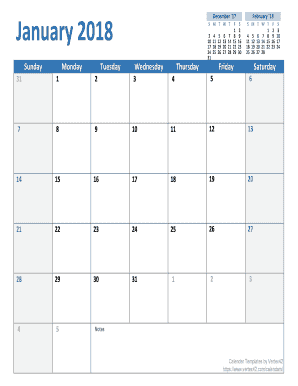 Vertex Printable Calendar  Form