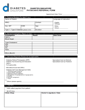 ? ? Diabetes Singapore  Form