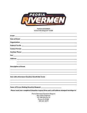 PEORIA RIVERMEN DONATION REQUEST FORM