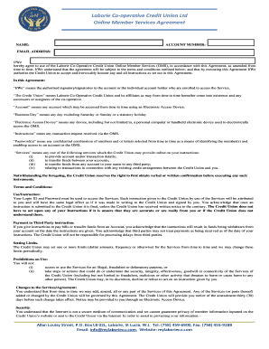 Laborie Credit Union Contact Number  Form