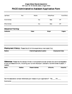 Oregon School Board Association  Form