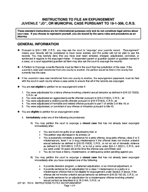 Seal My Case Expungement of Juvenile Records Colorado Judicial  Form