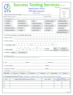 Sts Challan Form