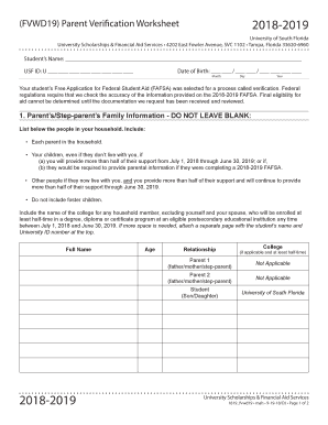  University Scholarships & Financial Aid Services 4202 East Fowler Avenue, SVC 1102 Tampa, Florida 33620 6960 2018