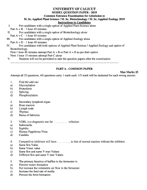 Calicut University Pg Question Papers  Form