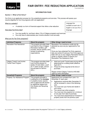 Fair Entry Calgary Application Form