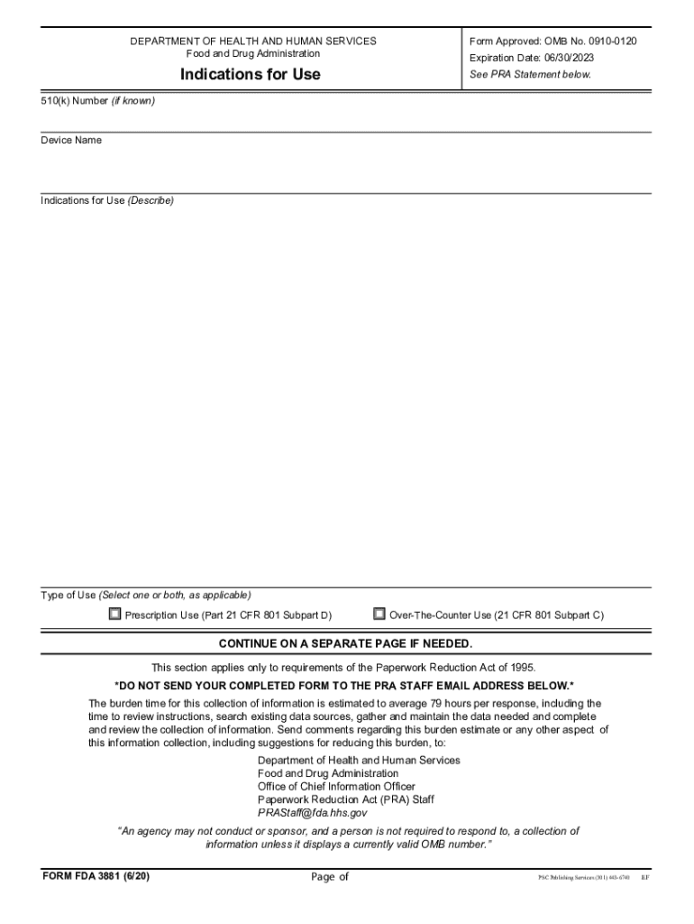 FDA Form 3881
