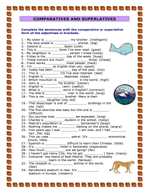 Complete the Sentences with the Comparative or Superlative Form of the Adjectives in Brackets