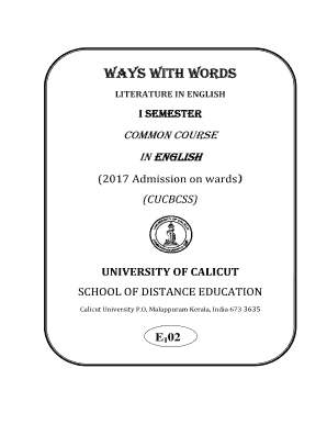 Ways with Words PDF  Form