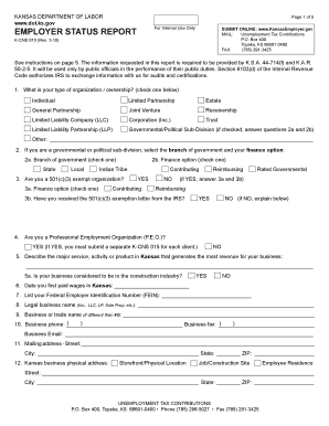 Kansas Department of Labor  Form