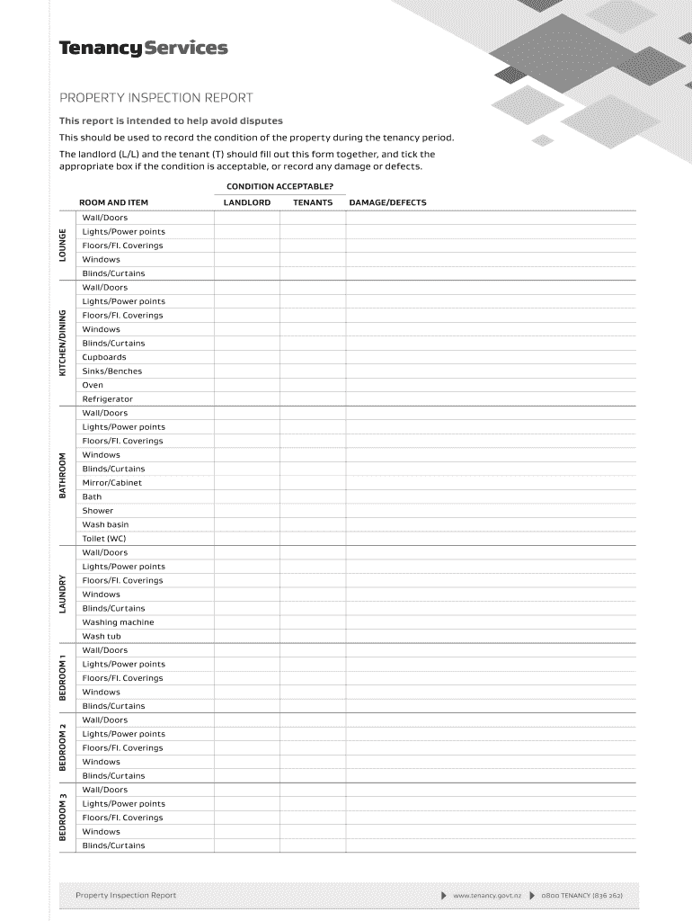  Property Inspection Report Renting 2016