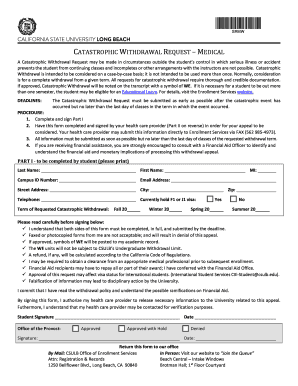 Ca Withdrawal Medical  Form