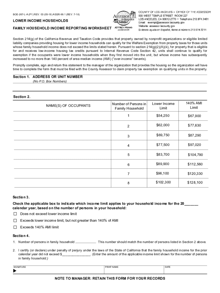 CA BOE 267 L AP1 Los Angeles County  Form