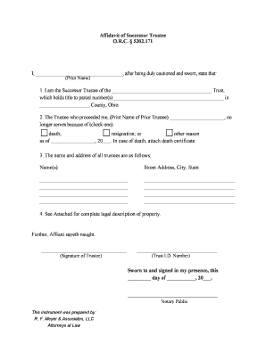 Successor Trustee Form