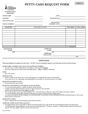  Cash Request Form 2016-2024