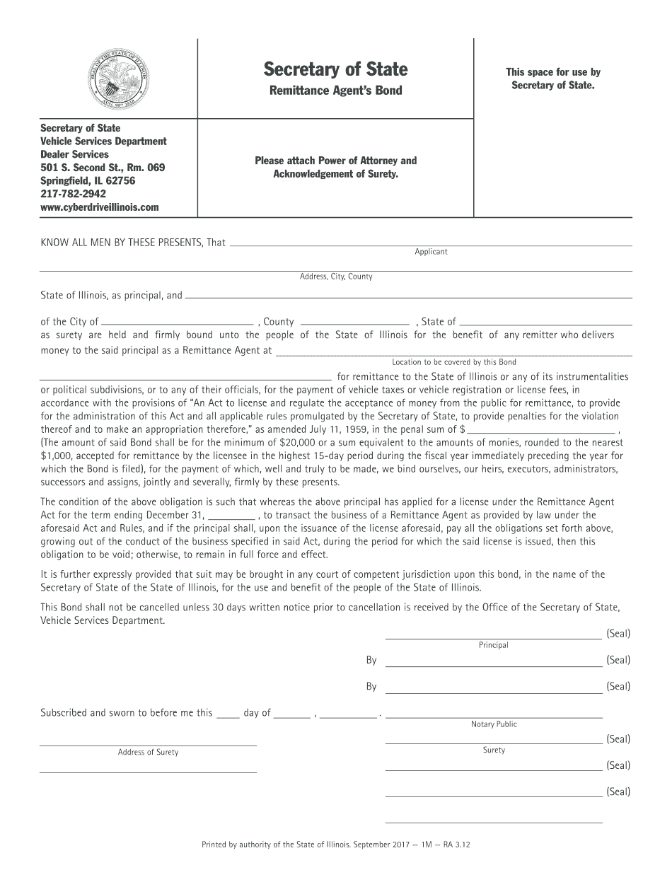 Remittance Illinois  Form