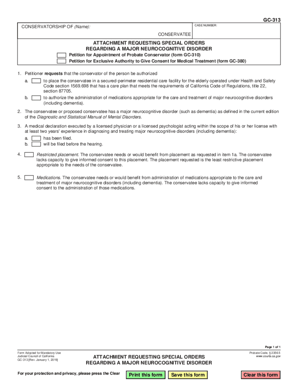 CONSERVATORSHIP of Name  Form