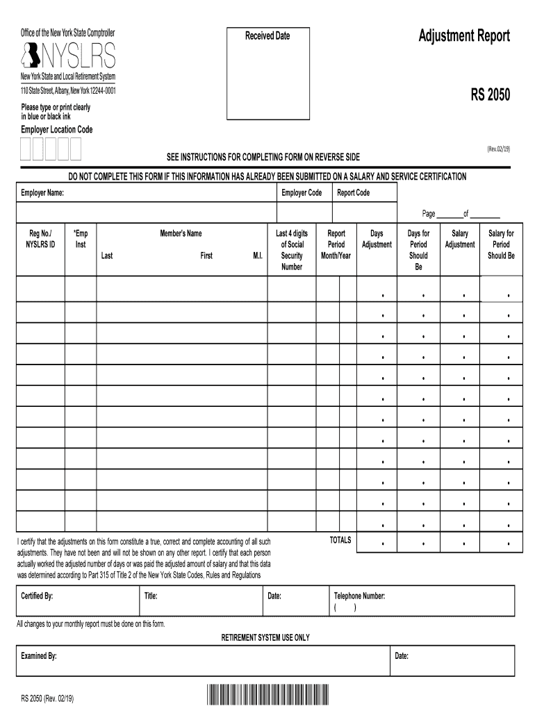 Form 2050