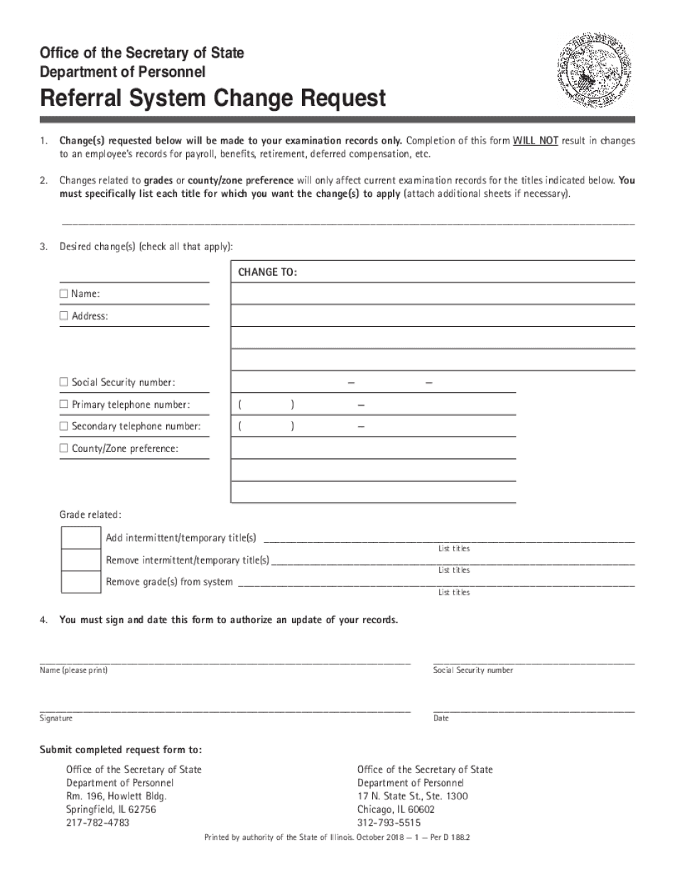  Referral System Change Request 2018-2024