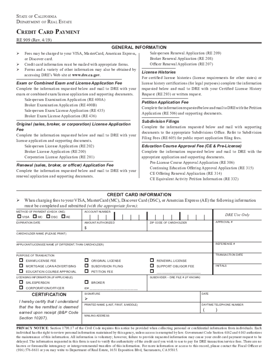 Credit Card for IndividualsCalifornia Franchise Tax Board  Form