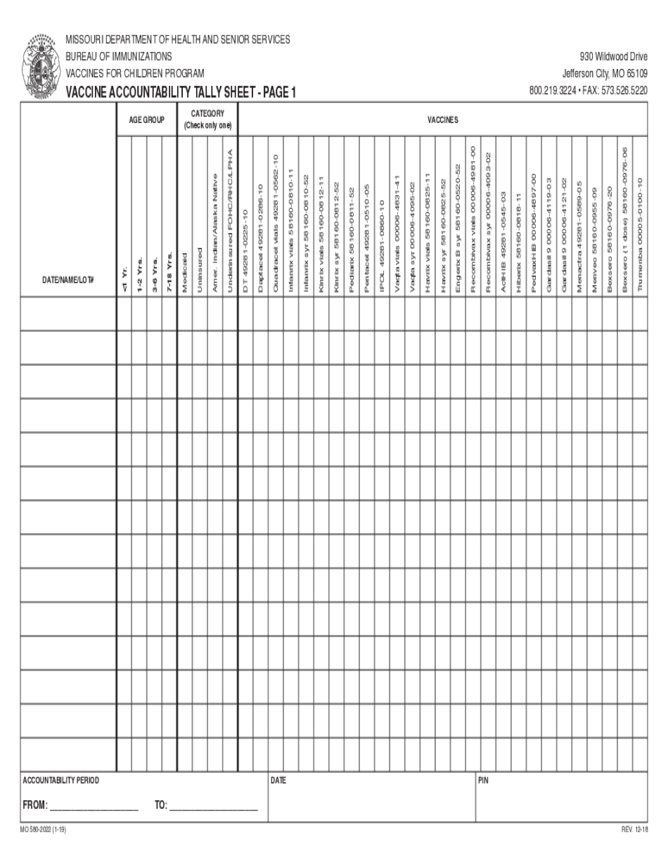  580 1 19 VACCINE ACCOUNTABILIT TALLY SHEET 2019-2024